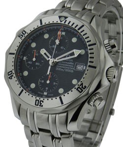 Seamaster Professional Chronograph Steel on Steel Bracelet with Black Dial