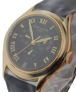 5035R - Annual Calendar in Rose Gold- Very Rare on Crocodile Leather Strap with Black Dial