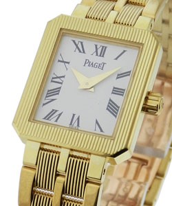 Protocole Mid  Size  with White Dial Yellow Gold on Bracelet