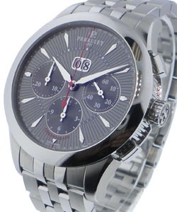 Perrelet Chronograph Big Date Steel on Bracelet with Slate Grey Dial