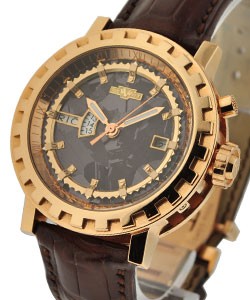 Academia Silicium Hora Mundi Rose Gold on Strap with Silicon coated Gold Dial