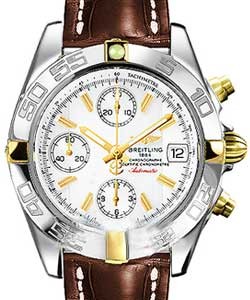 Windrider Chrono-Galactic Men's Automatic in Steel Steel on Brown Leather Strap with White Dial