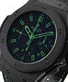 Big Bang All Black Green in Black Ceramic on Black Leather Strap with Black Dial