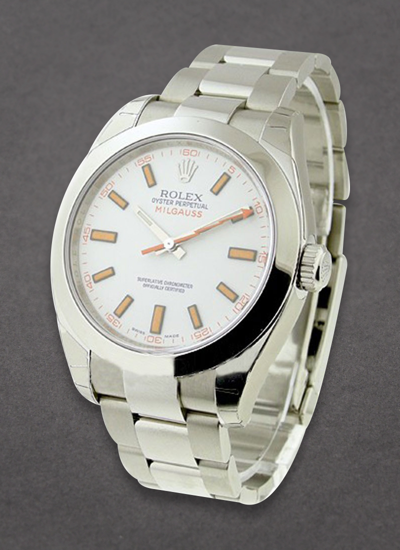 Pre-Owned Rolex Milgauss 40mm in Steel with Domed Bezel