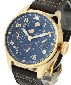 Big Pilot Saint Exupery Perpetual in Rose Gold on Leather Strap with Brown Dial