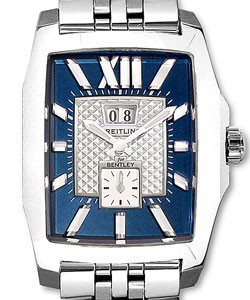 Bentley Flying B No. 3 Men''s in Steel with Diamond Beze Steel on Bracelet with Blue Dial