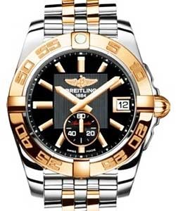 Galactic 36 Automatic in 2-Tone Steel and RG on Bracelet with Black Dial