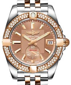 Galactic 36 Automatic in 2-Tone with Diamond Bezel on Steel and Rose Gold Bracelet with Bronze Dial