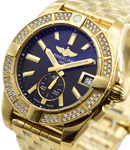 Galactic 36 Automatic in Rose Gold with Diamond Bezel on Rose Gold Bracelet with Black Dial