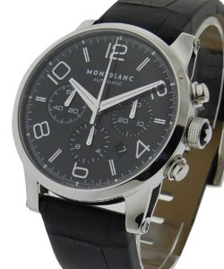  Timwalker Automatic Chronograph  Steel on Strap with Black Arabic Dial