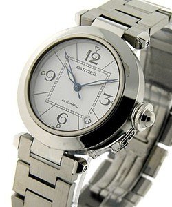Cartier Pasha C in Steel on Stainless Steel Bracelet with Silver dial