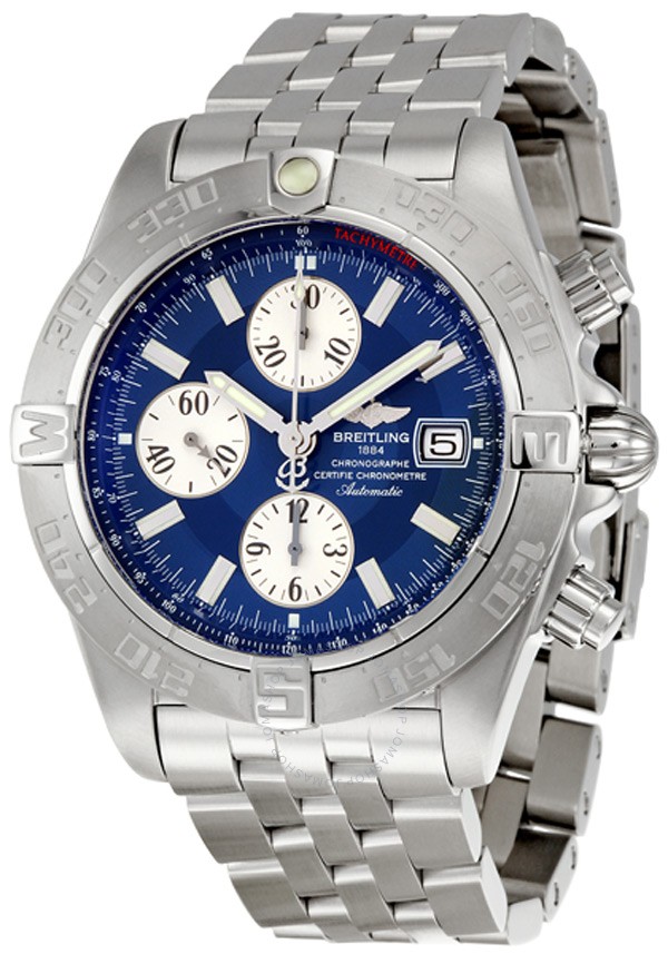 Windrider Chrono-Galactic  on Steel Bracelet with Blue Dial