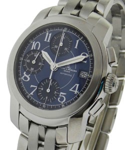 Capeland Chronograph 39mm in Steel On Steel Bracelet with Blue Arabic Dial