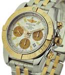 Chronomat B01 44mm Chronograph in Steel with Rose Gold Bezel on Steel and Rose Gold Bracelet with Silver Dial and Gold Subdial
