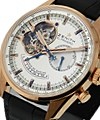 El Primero Chronograph with Power Reserve Rose Gold on Strap with Silver Dial