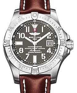Avenger Seawolf Men's Automatic in Steel Steel and Brown Leather Strap with Grey Dial