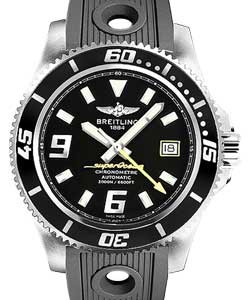Superocean Abyss 44mm on Black Ocean Rubber Strap with Black Dial