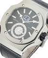Endurer Chronosprint with Daniel Roth Movement in Steel on Black Crocodile Leather Strap with Black Dial