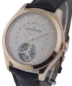 Master Date Tourbillon 39 Rose Gold on Strap with Beige Dial