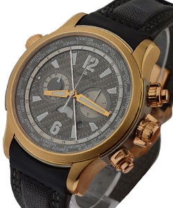 Master Compressor Extreme World Chronograph Rose Gold on Leather with Grey Texalium Dial