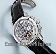Jules Audemars Ladies in Titanium on Back Leather Strap with Skeleton Dial