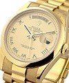 Men's Yellow Gold President with Domed Bezel 118208 on President Bracelet with Champagne Roman Dial