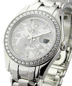 Masterpiece Day- Date in Platinum with Diamond Bezel on Platinum Oyster Bracelet with Meteorite Diamond Dial