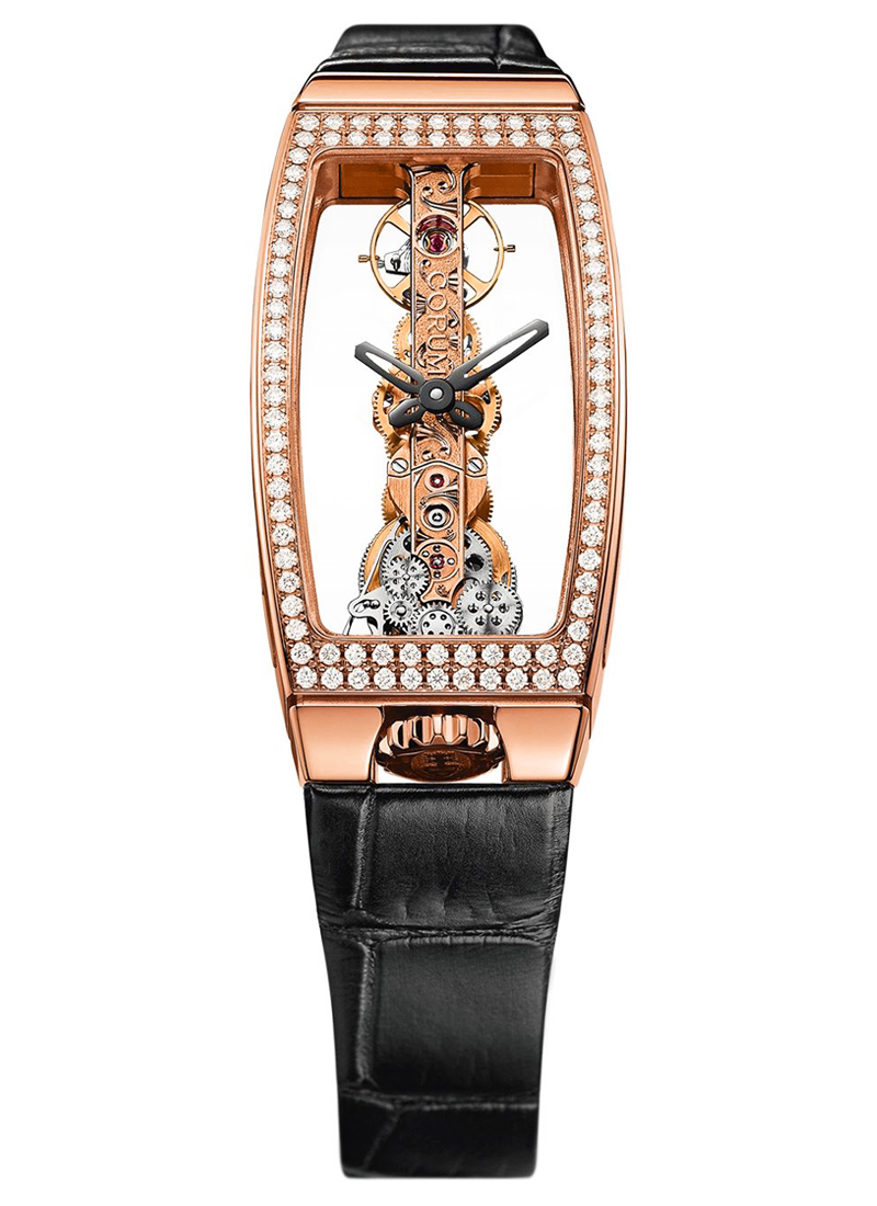 Corum Miss Golden Bridge in Rose Gold Diamond Bezel