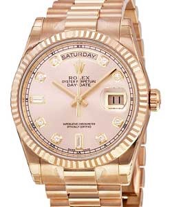 President Day-Date in Rose Gold on Rose Gold President Bracelet with RG Diamond Dial
