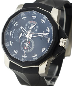 Admirals Cup Chronograph Automatic in Titanium on Black Rubber Strap with Black Dial