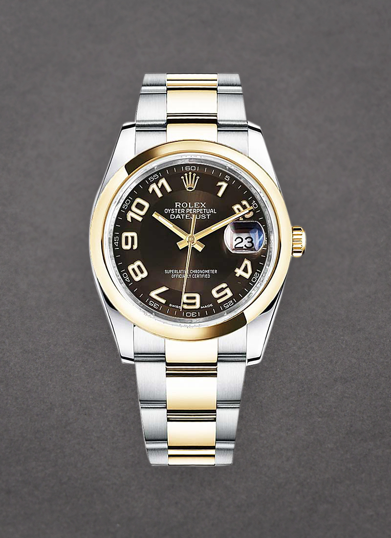 Rolex Unworn 2-Tone Datejust 36mm in Steel with Yellow Gold Smooth Bezel