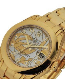 Masterpiece DateJust Special Edition in Yellow Gold on Yellow Gold Pearlmaster Bracelet with Goldust Dream Mother Of Pearl  Dial