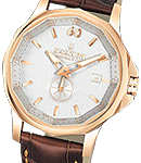 Admirals Cup Legend 42 in Rose Gold on Brown Crocodile Leather Strap with Silver Dial