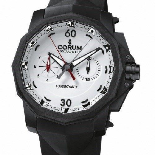 Admirals Cup Foudroyante in Titanium on Black Rubber Strap with White Dial