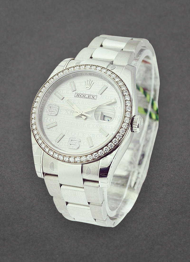 Rolex Unworn Datejust 36mm in Steel with Diamond Bezel