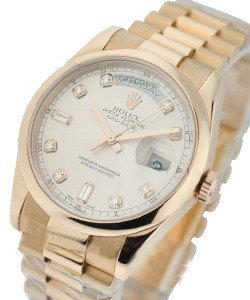 President Day-Date in Rose Gold   on Rose Gold President Bracelet with Champ Diamond Dial