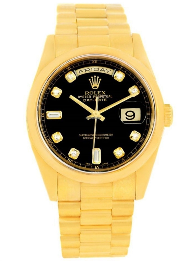 Rolex Unworn Day-Date President in yellow Gold with Domed Bezel