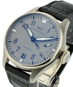 Big Pilot's Watch - Limited to only 100 Pieces White Gold with Silver Dial on Strap 
