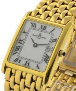 Unisex Classic  18K Yellow Gold on Bracelet with White Roman Dial