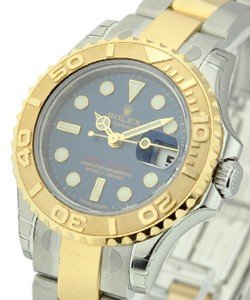 Yacht-Master 2-Tone in Steel with Yellow Gold Bezel On Steel and Yellow Gold Oyster Bracelet with Blue Dial
