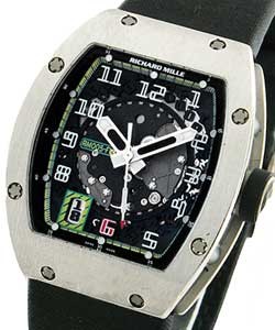 RM 005 Felipe Massa Limited Edition in Platinum on Black Rubber Strap with Skeleton Dial