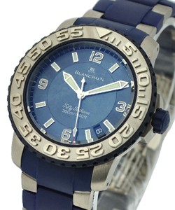 Fifty Fathoms Concept 2000 Men's White Gold-Rubber on 2-Tone Bracelet  with Blue Dial
