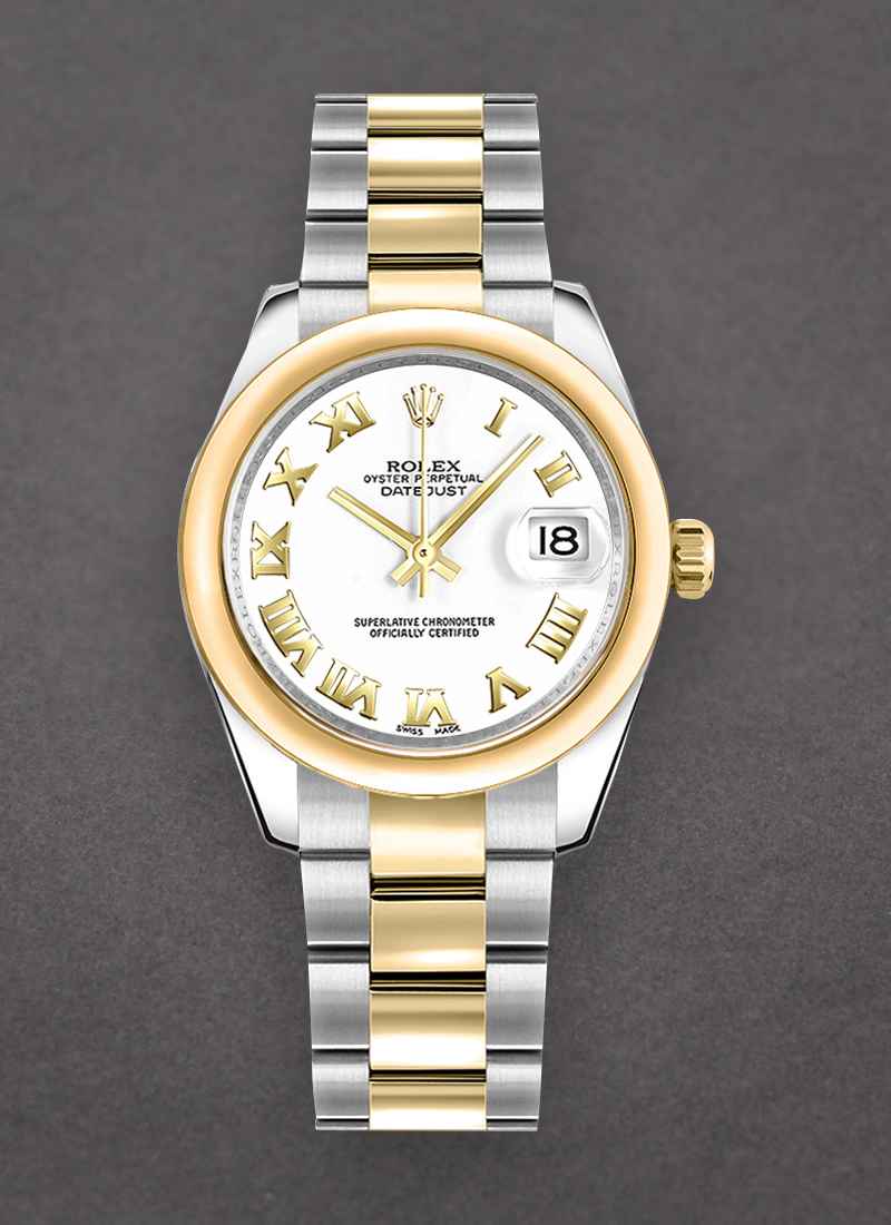 Rolex Unworn Datejust 31mm in Steel with Yellow Gold Smooth Bezel