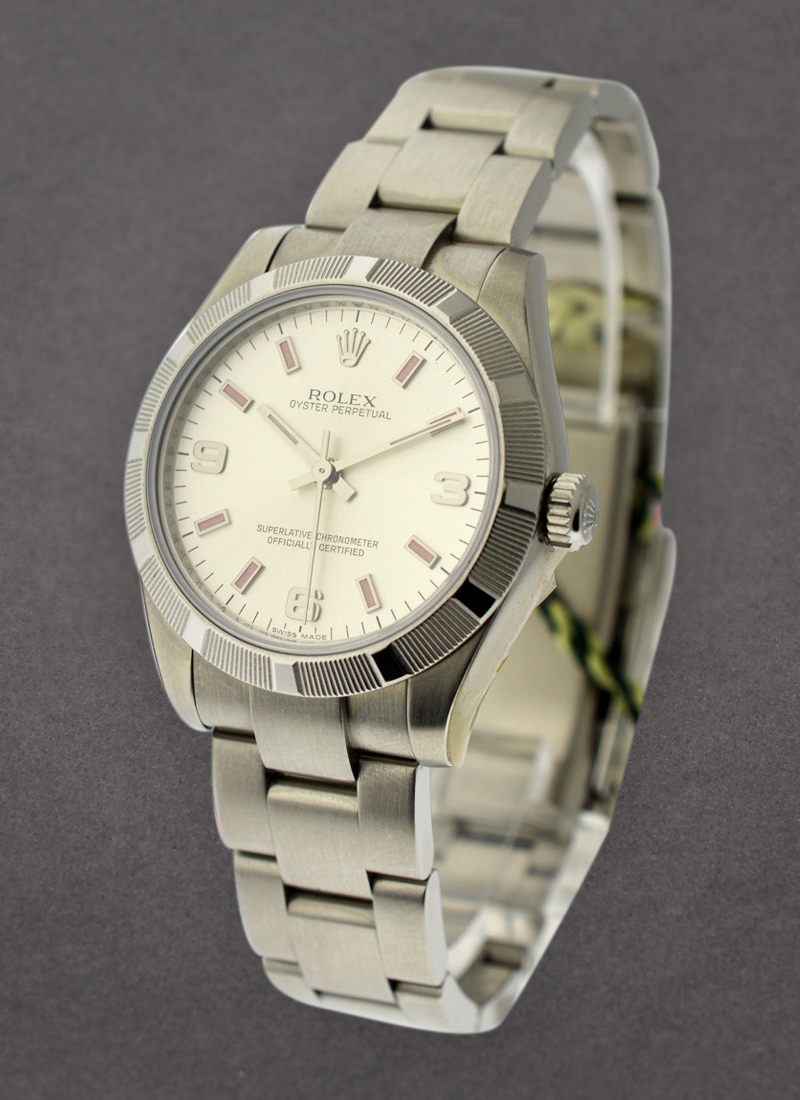 Rolex Unworn Oyster Perpetual 31mm Automatic in Steel with Engine Turn Bezel