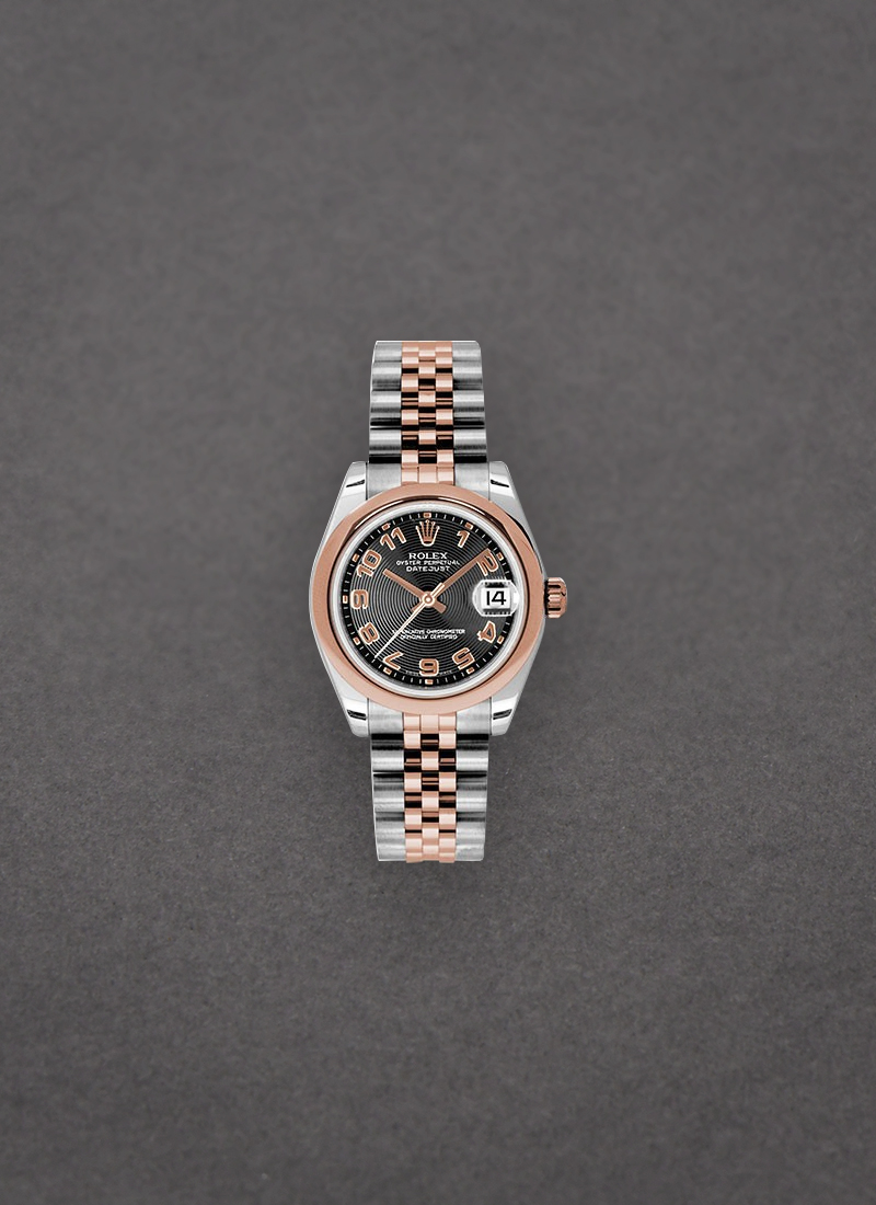 Rolex Unworn Datejust in Steel with Rose Gold Domed Bezel