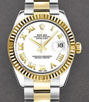 2-Tone Datejust 31mm on Oyster Bracelet with White Roman Dial