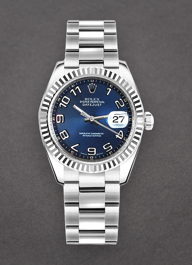 Rolex Unworn Datejust in Steel with Fluted Bezel