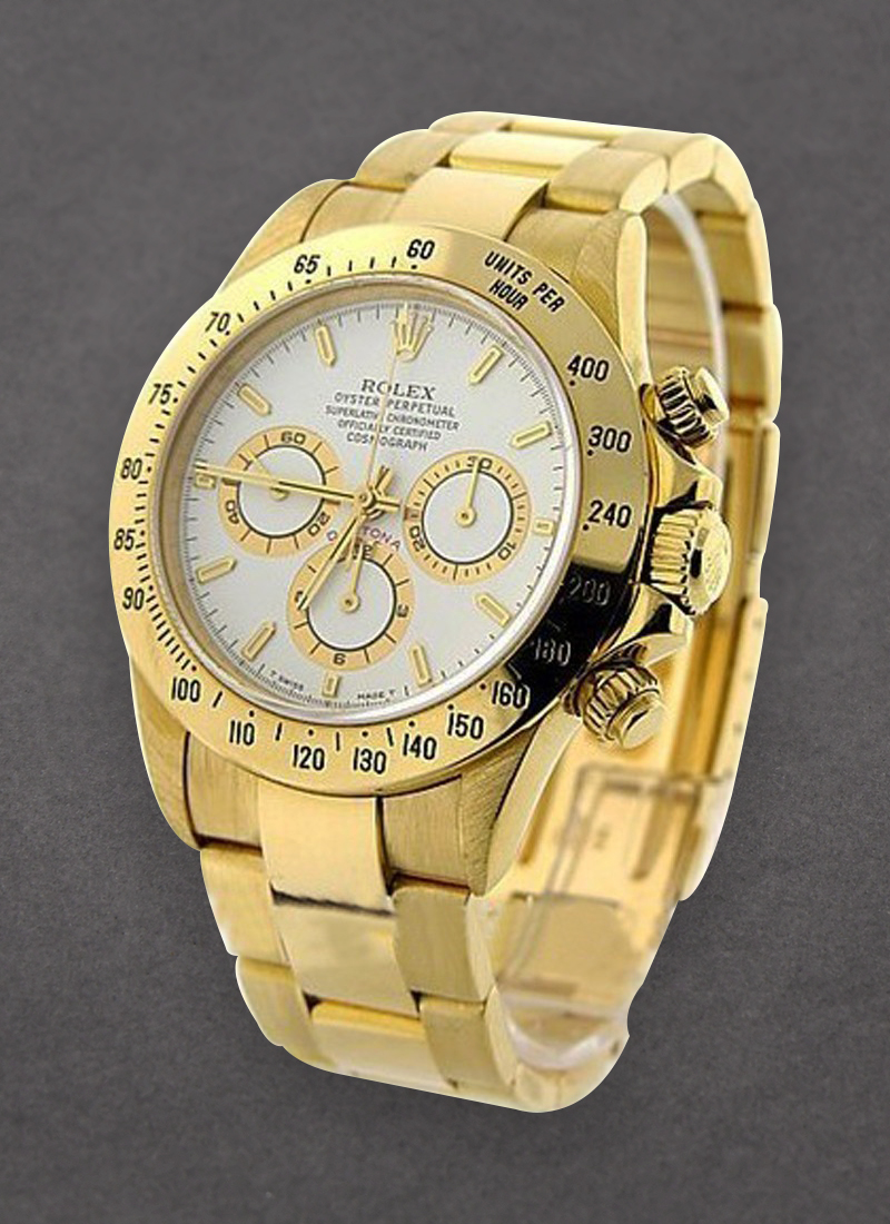 Rolex Unworn Daytona Cosmograph in Yellow Gold with Engraved Bezel