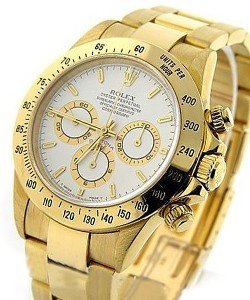 Daytona Cosmograph in Yellow Gold with Engraved Bezel on Oyster Bracelet with White Stick Dial