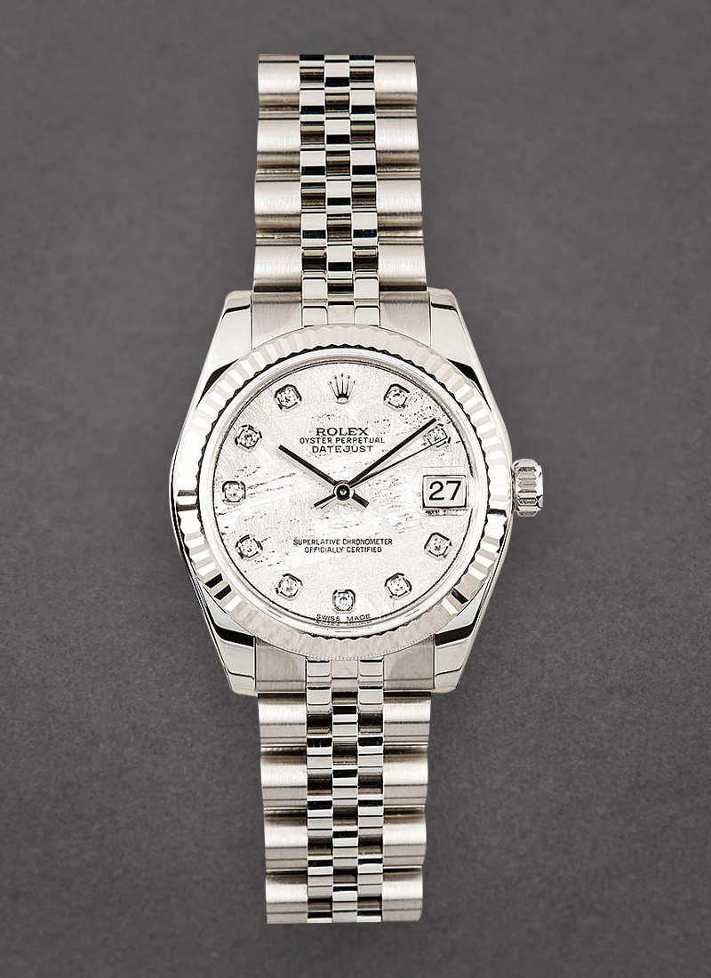 Rolex Unworn Mid Size Datejust 31mm in Steel with Fluted Bezel